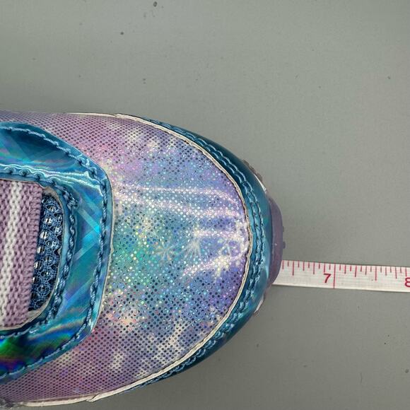 Disney’s Frozen 2 Anna & Elsa Toddler Girl’s Light-up Shoes Light Blue Size 6 - Picture 6 of 9